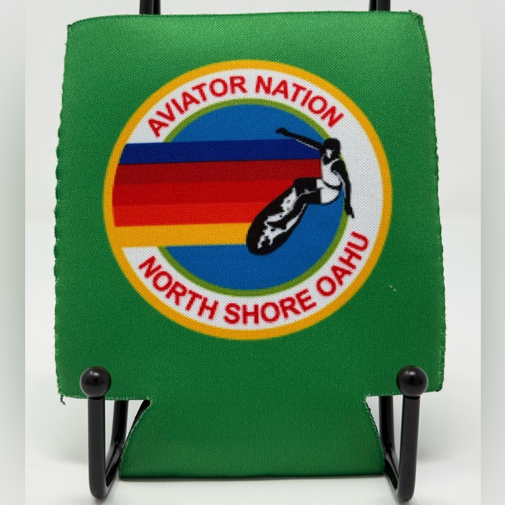 Aviator Nation Green Surf Koozie Can Holder